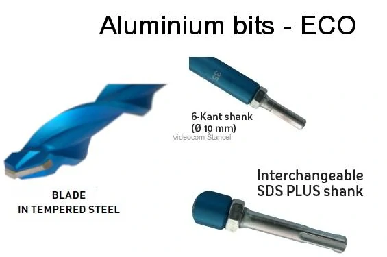 Vídiový vrták ALU ECO pr. 32 x 540mm - trojhranné upevnenie 10 mm