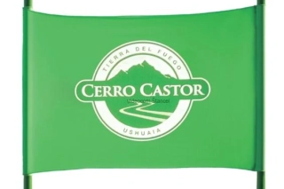 Zástavka/Tréningová vlajka na obrovský slalom 65×50 cm z bielej elastickej lycry - prispôsobiteľná