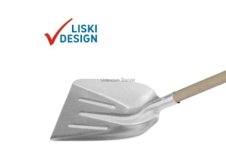 Hliníková lopata na sneh mod. Super s drevenou rukoväťou